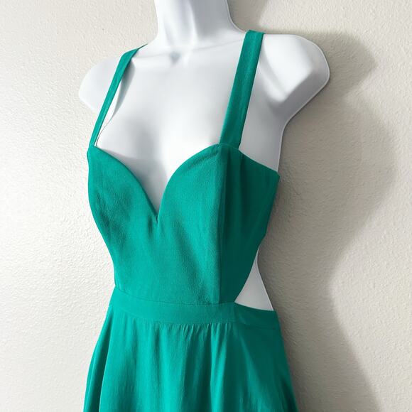 NBD X Naven Twins Teal Mini Cut Out‎ Open Back Dress Women's Size Small - Picture 3 of 15